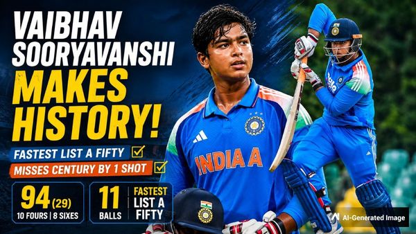 Vaibhav Sooryavanshi Breaks One World Record, Misses the Other by One Shot