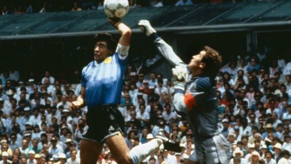 Maradona’s ‘Hand of God’ ball sells for £2.5m, but misses estimate