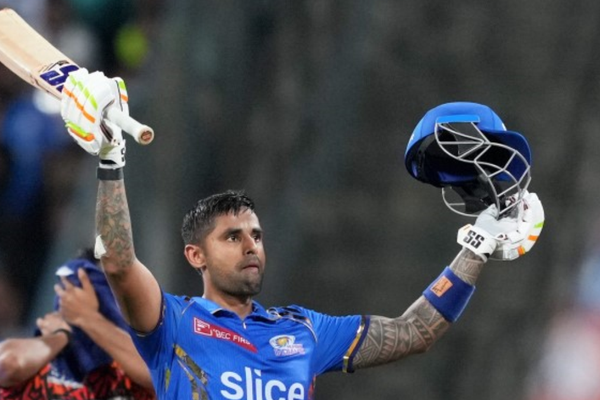Suryakumar Yadav Celebrates Century Against Sunrisers Hydrabad In IPL 2024