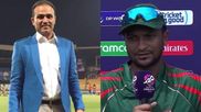 'Who?' - Shakib Al Hasan gives a strong counter to Virender Sehwag for 'Retirement Remark'