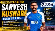 Federation Cup 2026: Sarvesh Kushare’s Rise Continues as India’s High Jump Star Eyes Bigger Heights