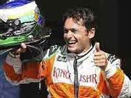 Force India Fisichella Takes Pole At Belgian Gp