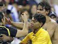 Us Open Shirtless Nadal Gets A Kiss From Male Fan