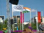 Indian Flag Raised At Athletes Village In London
