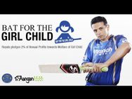 Noble Cause Rajasthan Royals Rahul Dravid Bat For The Girl Child