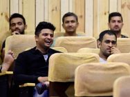 Dhoni Raina Harbhajan Others Watch Kis Kisko Pyaar Karoon In Bengaluru