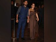 In Pics Yuvraj Singh Hazel Keech Look Stunning Preity Zinta Wedding Reception