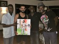 Vivian Richards Son Mali Gifts Virat Kohli Painting Celebrate 