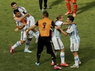 Lionel Messi Sergio Aguero Of Action Argentina Due Injuries