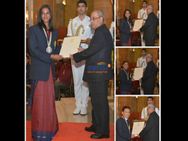 President Pranab Mukherjee Confers Khel Ratna Sindhu Sakshi Dipa Jitu