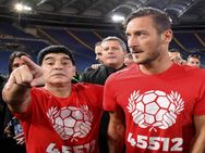 Diego Maradona Leads Current Former Greats Match Peace