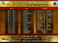 Pro Wrestling League Season 2 Full Schedule Timings Channel Information
