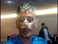 Birthday Boy Ms Dhoni Cuts Cake With Team India West Indies
