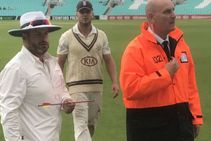 County Cricket Match Abandoned As Crossbow Bolt Lands On Field Surrey Middlesex Oval