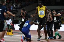 Iaaf Justin Gatlin Stuns Usain Bolt Win 100m World Title