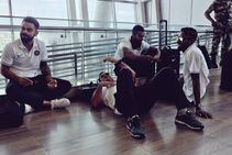 Ms Dhoni Sleeps On The Floor Virat Kohli Relaxes At Chennai Airport India Vs Australia