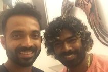 Away From Battle Field Lasith Malinga Hosts Indian Cricketers