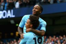 Manchester City 5 Crystal Palace 0 Sane Sterling Aguero And Delph Sink Strugglers To Send Pep Guardiola Top