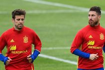 Sergio Ramos Gerard Pique Spain