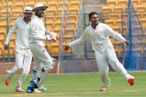 Ranji Trophy Shreyas Gopal Claims 5 17 Karnataka Take Lead