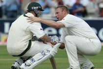 Memorable Ashes Moments Flintoff Consoles Lee After Edgbaston Thriller