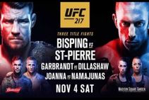 Ufc 217 Bisping Vs St Pierrre Fight Card Schedule