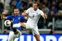 Harry Kane Relishing Reunion Crunching Giorgio Chiellini
