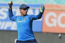 India Vs South Africa Ms Dhoni Bowls Leg Spin The Nets