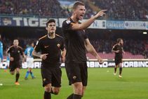 Napoli 2 Roma 4 Dzeko Double Blows Serie A Title Race Wide Open