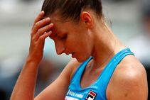 Enraged Pliskova Damages Umpires Chair Halep Wozniacki Cruise