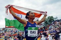 Eyes Were Filled With Tears After Hearing National Anthem Hima Das