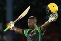 Andre Russell Cpl West Indies Hattrick Hundred Jamaica Tallawahs