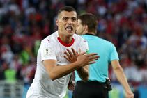 Granit Xhaka Xherdan Shaqiri Eagle Celebration Kosovo Switzerland Serbia World Cup