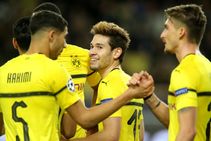 Champions League Monaco Borussia Dortmund Raphael Guerreiro Top Spot Atletico Madrid