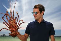 Federer Excited Face Serena Perth