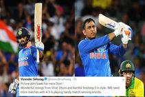 India Vs Australia Twitterati Salute Virat Kohli Ms Dhoni For Guiding Team India To Win