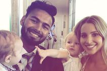 Safe Pair Hands When Baby Sitter Pant Took Paine S Son His Lap