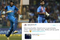 Rohit Sharma Asks Babysitter Rishabh Pant If He S Free Help Wife Ritika Sajdeh