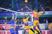 Pro Volleyball League Kochi Blue Spikers Register Comeback Win Beating Chennai Spartans 3 