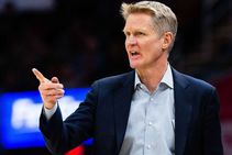Warriors Steve Kerr Pretends To Flop Foul Calls James Harden