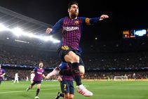 Van Dijk Messi Liverpool Barcelona Champions League