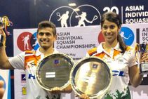 Saurav Ghosal Joshna Chinappa Win Asian Squash Titles