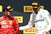 Awkward Scenes Vettel Joins Hamilton Before Podium F1 Formula One 2019 Canada