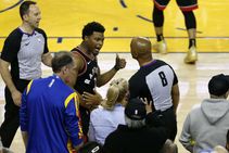 Warriors Mark Stevens Banned 1 Year Fined 500k For Shoving Kyle Lowry