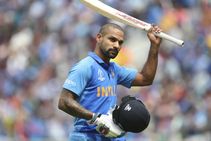 Dhawan Picks Up Bat For First Time For Bottle Cap Challenge Post Injury In World Cup