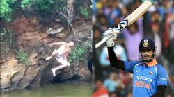 India Vs West Indies Shreyas Iyer Imitates Stunts Of Tarzan