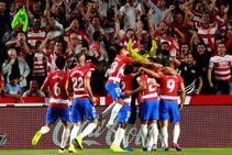 La Liga Granada Upset Barcelona To Reach Top Of Table