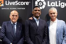 Jose Mourinho And Samuel Eto O Launch Livescore