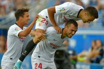 La Liga Wrap Jordan Free Kick Fires Sevilla To Top Osasuna Unbeaten