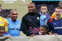 Kompany Testimonial Gary Neville Paul Scholes Mario Balotelli